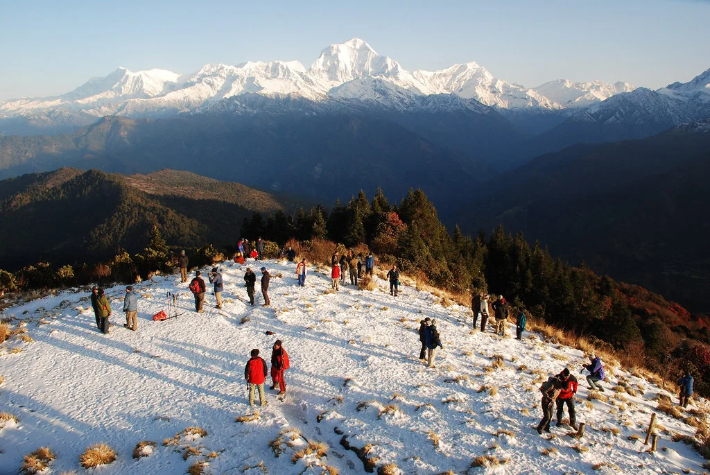 Sunrise Himalaya panorama from Poon Hill, Nepal